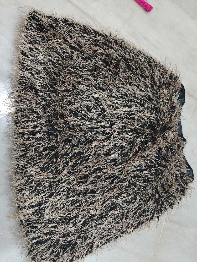Faux Fur Mini Skirt