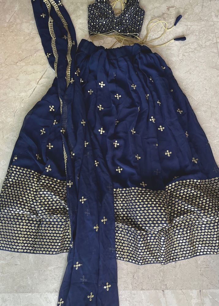 Navy Blue Gorgeous Lehenga Set