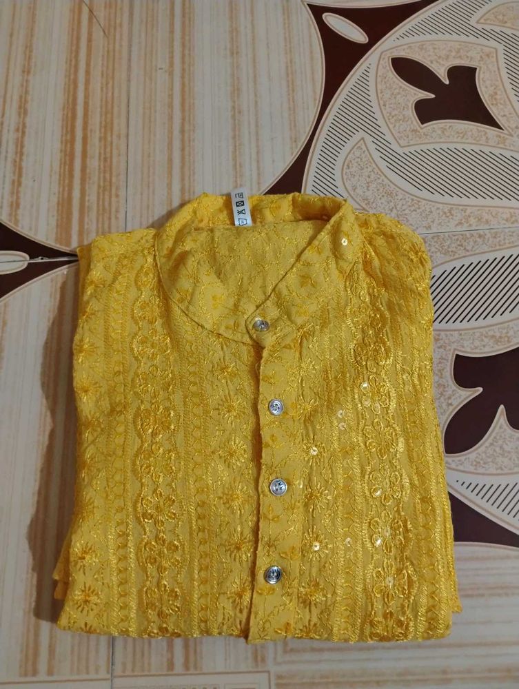 Festive Wear Black Kurta for Men - Size L
