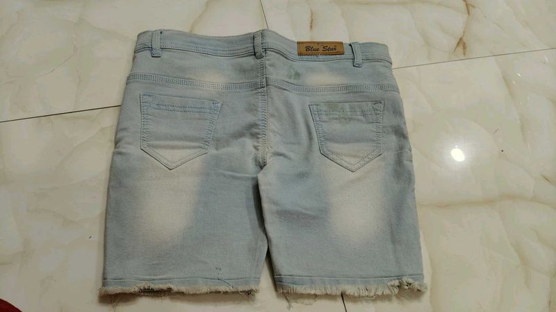 Blue Star Denim Shorts