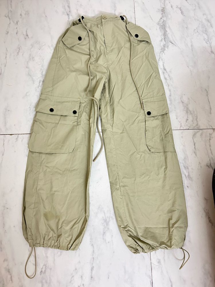 Beige Cargo Pants