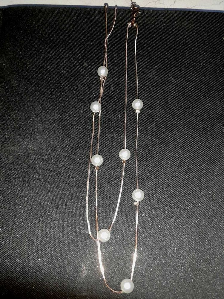 Pearl Beaded Layered Necklace