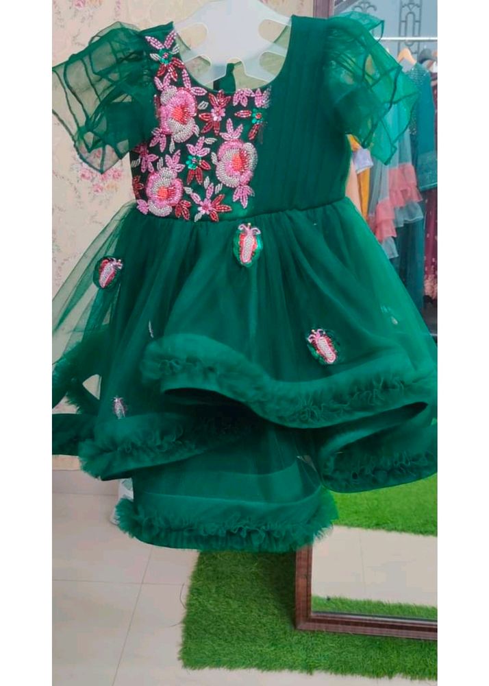 Heavy Hand Worked Baby Frock