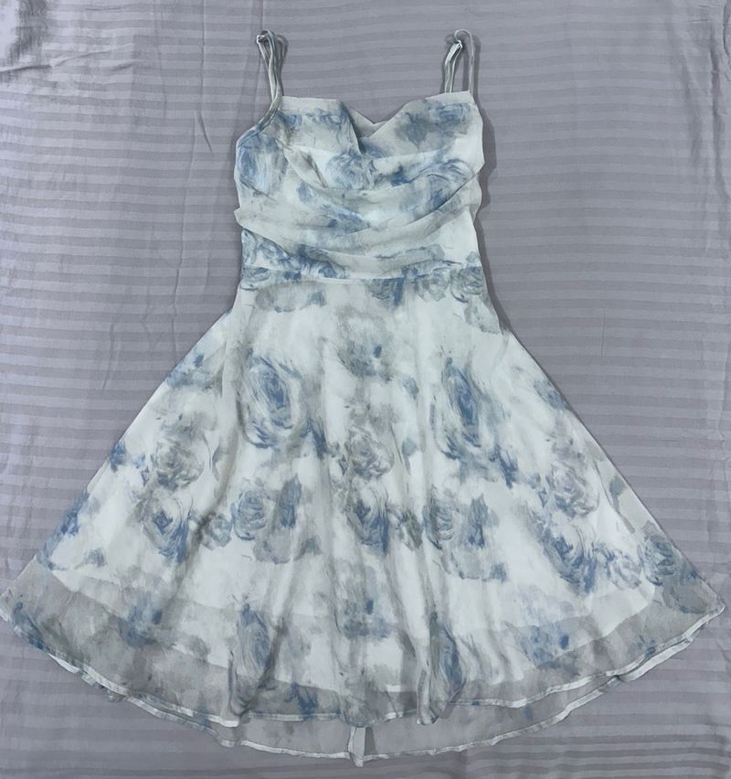 Floral Print Chiffon Dress