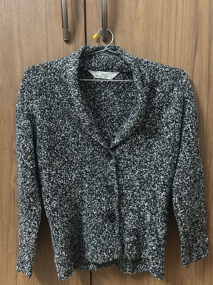 Elegant Textured Cardigan Coat
