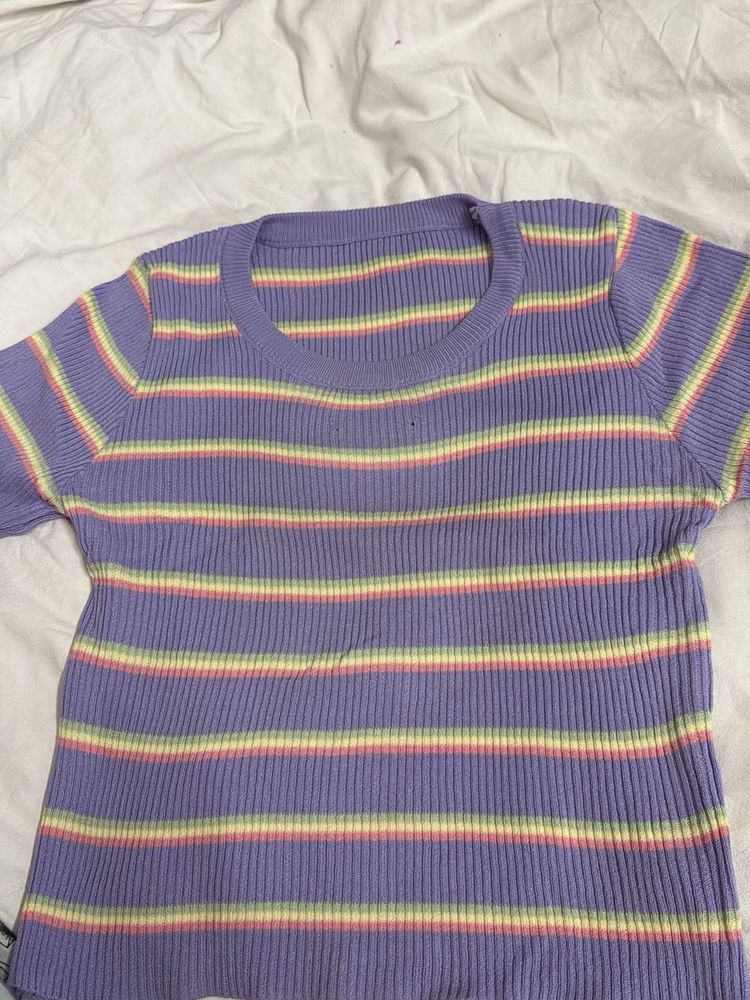 Striped Knit Top