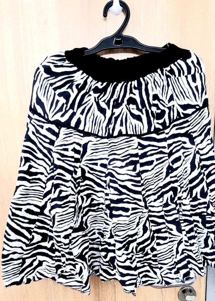 Zebra Print Skirt