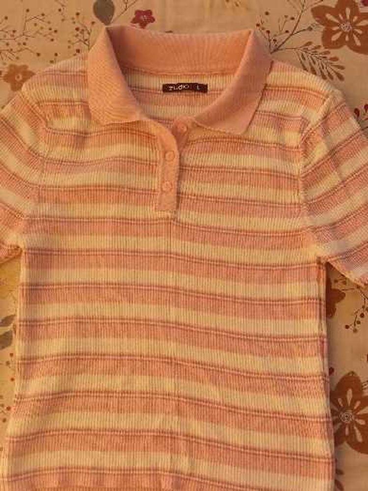 Striped Polo Top
