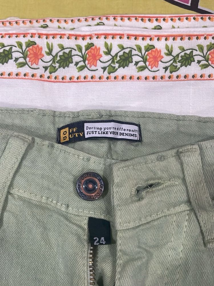 Olive Denim Jeans
