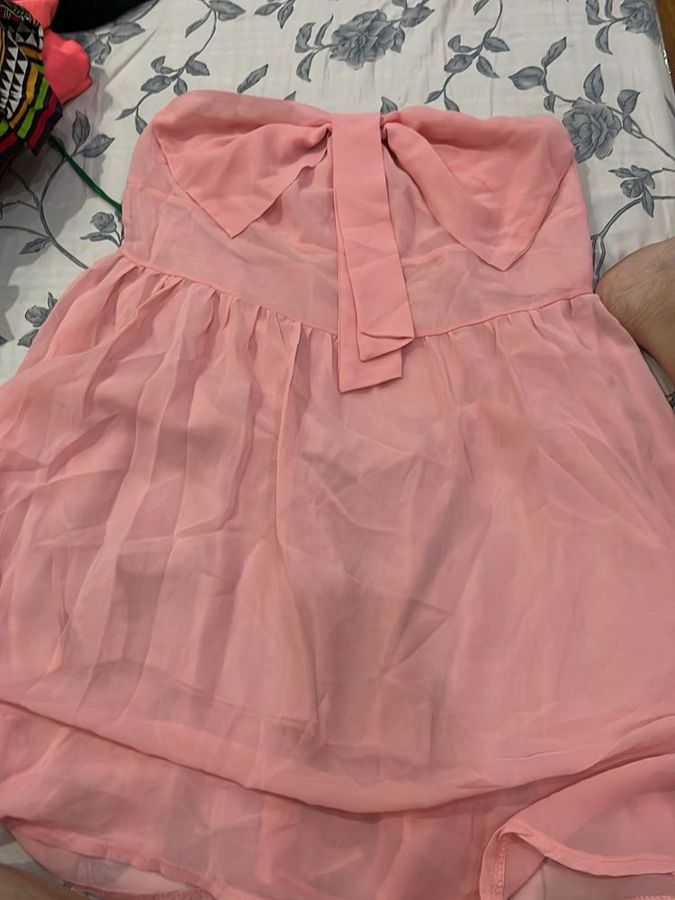 Pink Strapless Dress