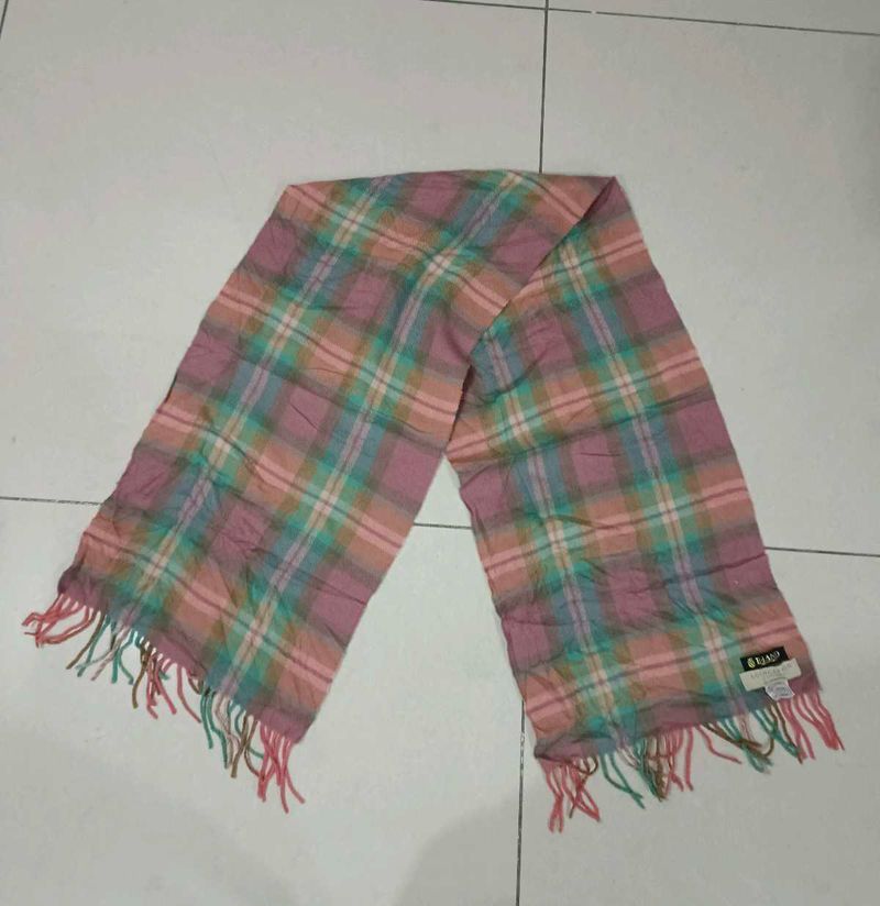 Unisex Pink Plaid muffler