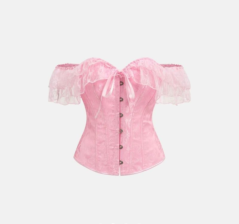 Pink Lace Corset Top