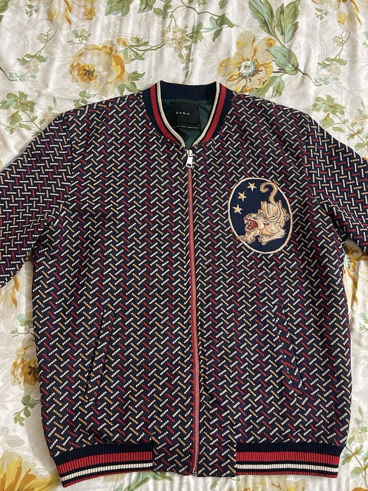 Zara Embroidered Bomber Jacket
