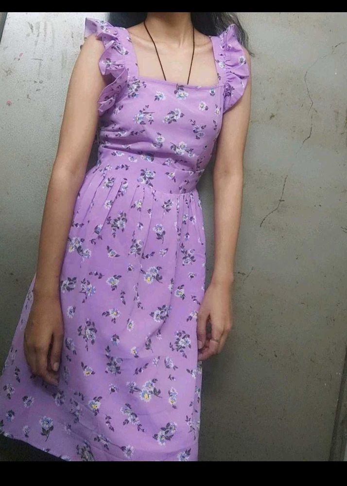 Tokyo Talkies Floral Print Ruffle Dress