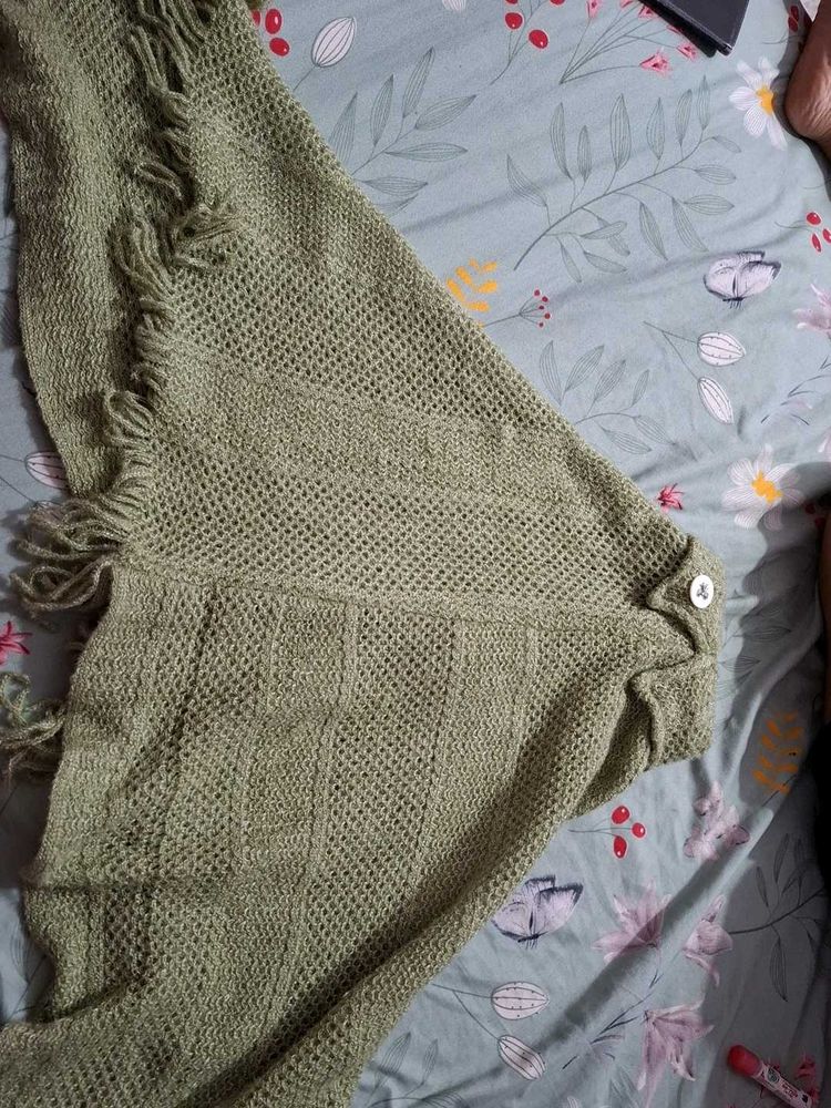 Vintage Crochet Knit Poncho