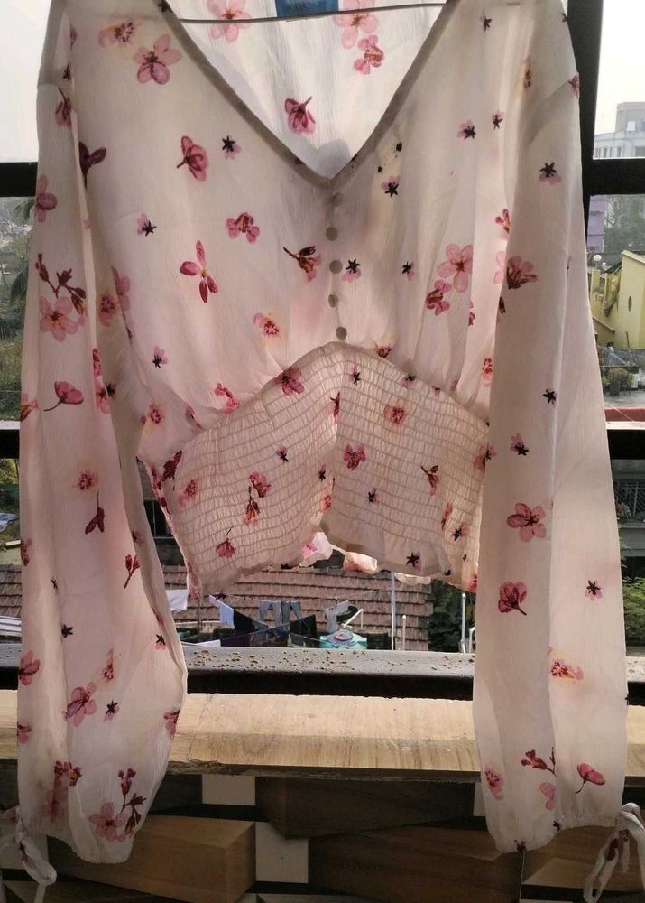 Floral Print Crop Top