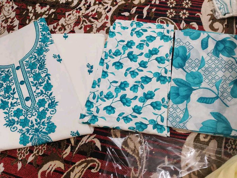 White Dress Material
