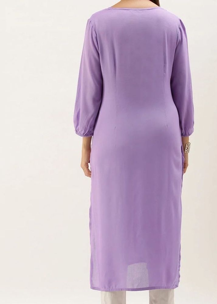 Lavender Straight Kurta