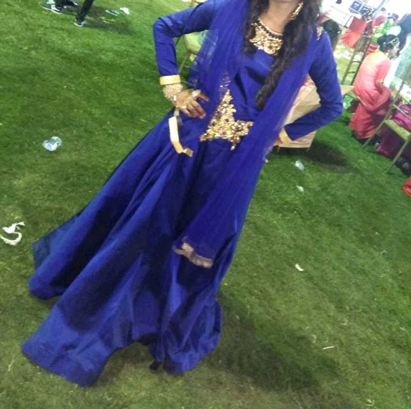 Elegant Blue Ethnic Gown