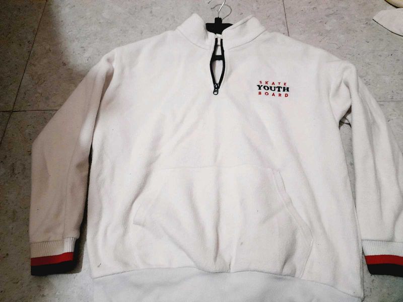 White Pullover Sweatshirt
