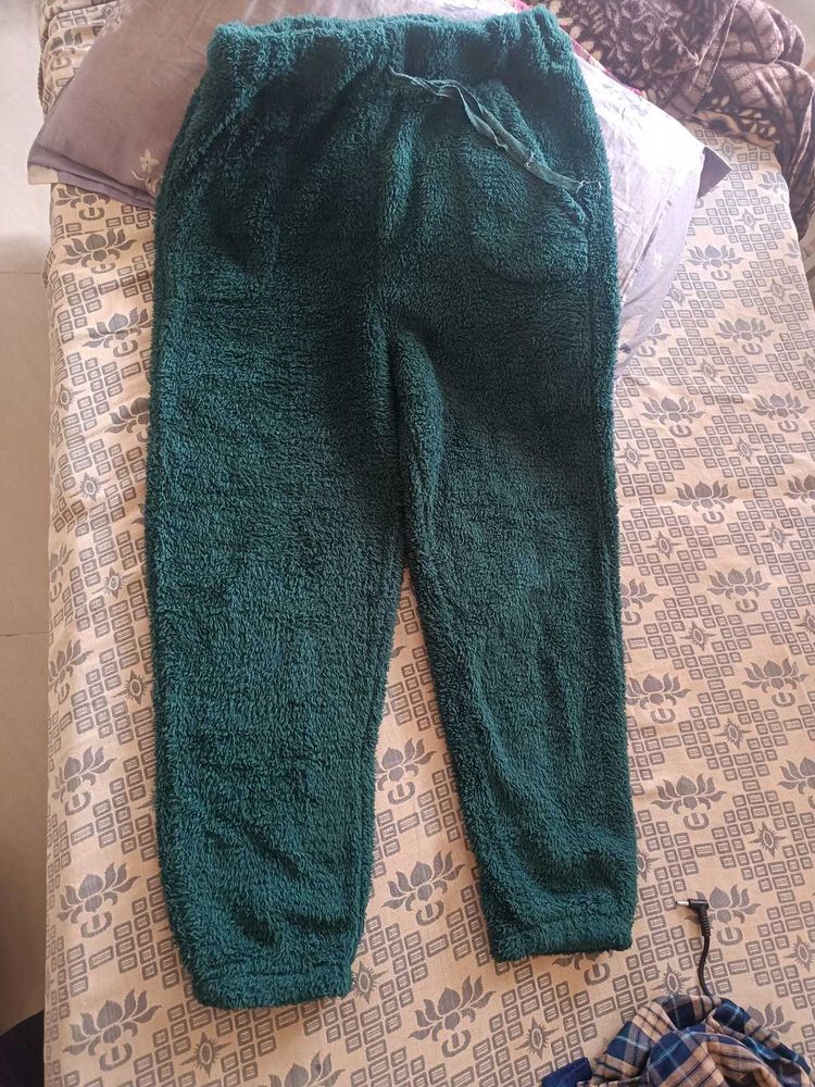 Fuzzy Green Lounge Pants