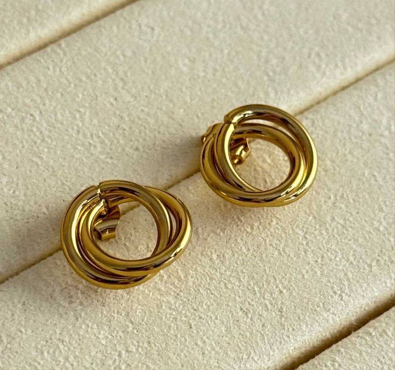 Gold Circle Earrings