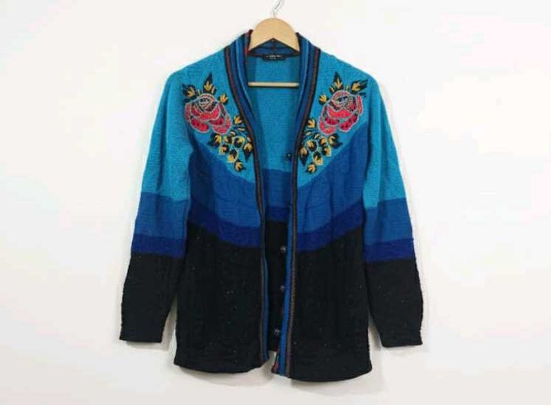 Floral Embroidered Cardigan medium size