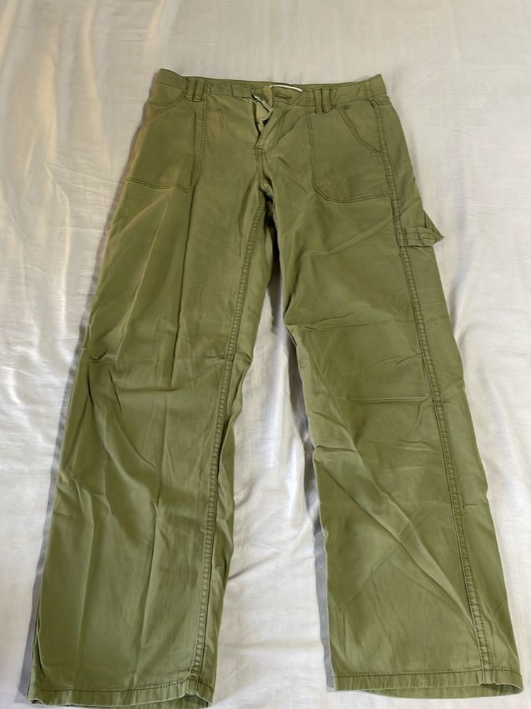 cargo bershka pant green