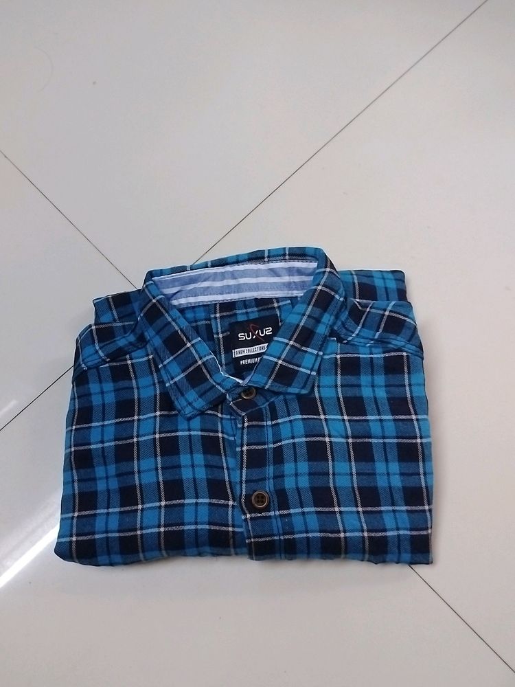 Suzus Sky blue With Checked Shirt.