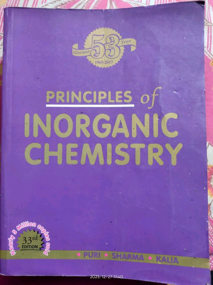Principle Of Inorganic Chemistry