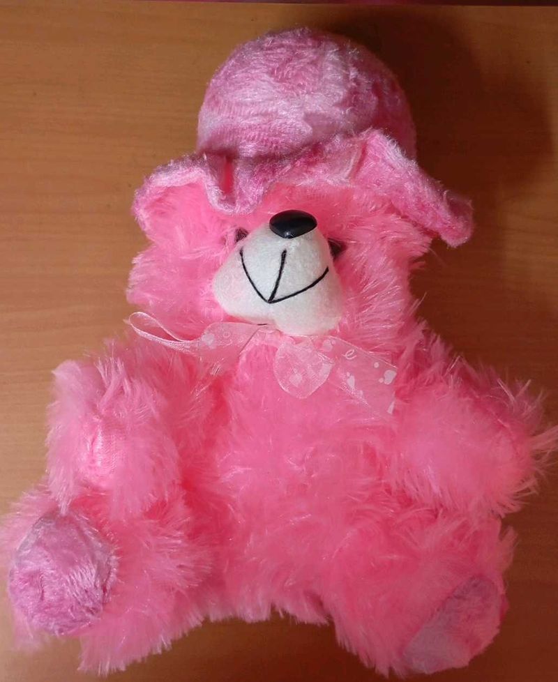 Pink Teddy Bear with Hat