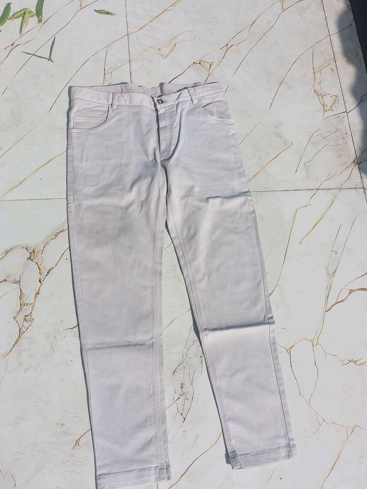 Men's Casual Light Beige Jeans