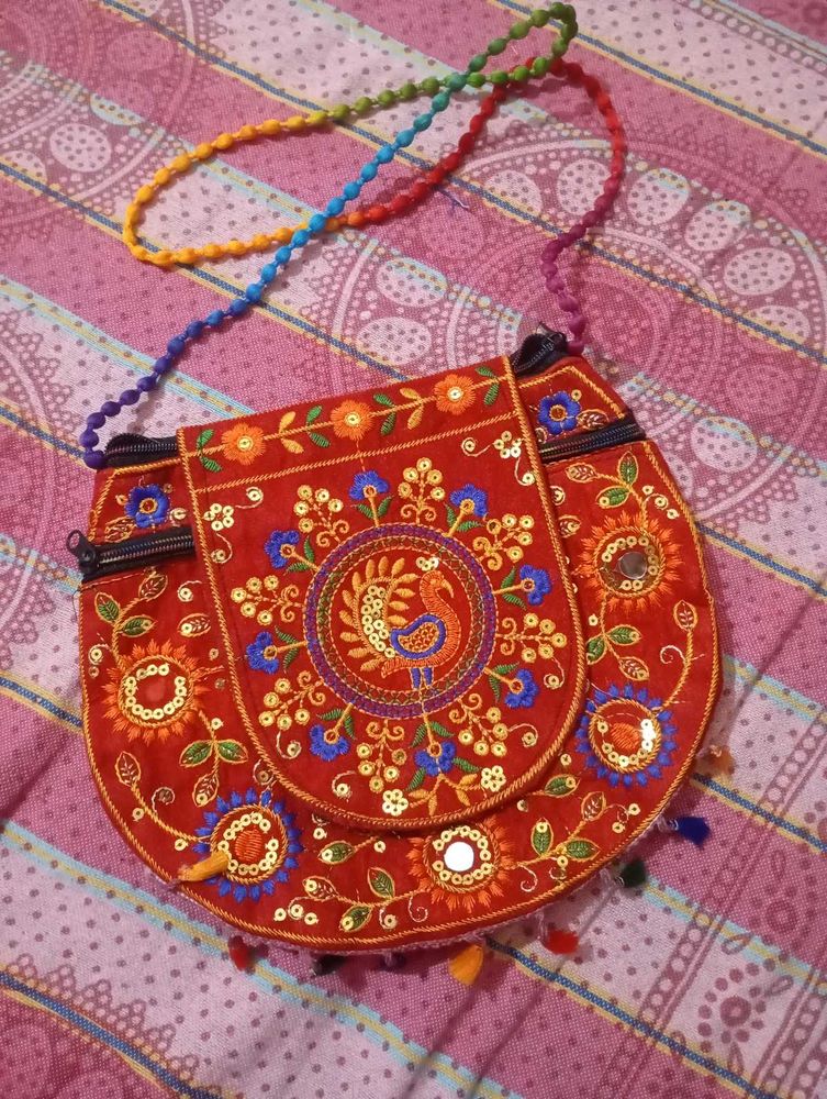 Embroidered Crossbody Bag