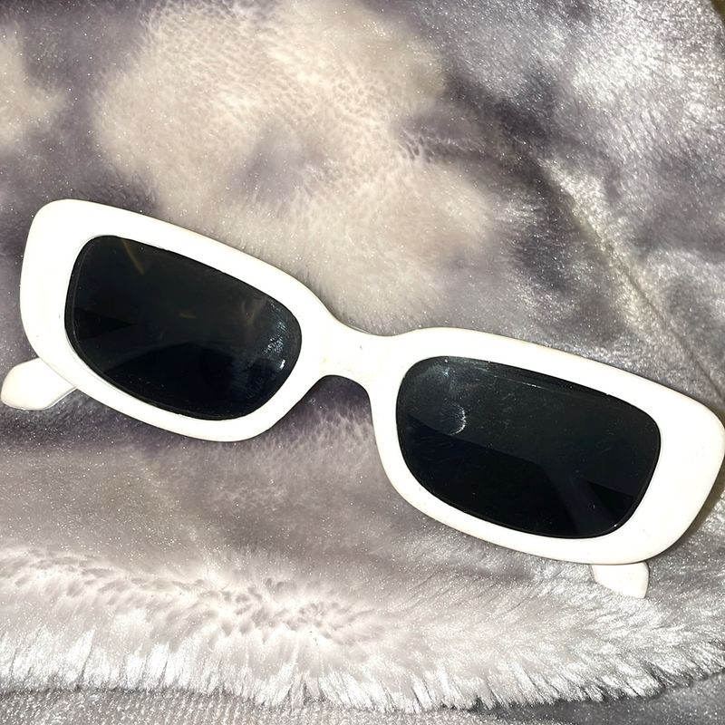 Y2K Aesthetic White Glasses