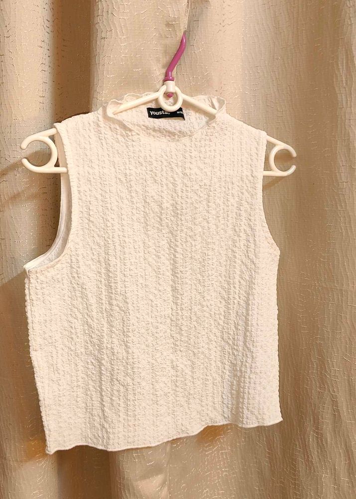 White Sleeveless Top