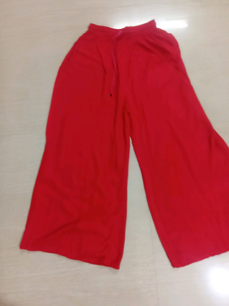 Red And White Palazzo Size XXL