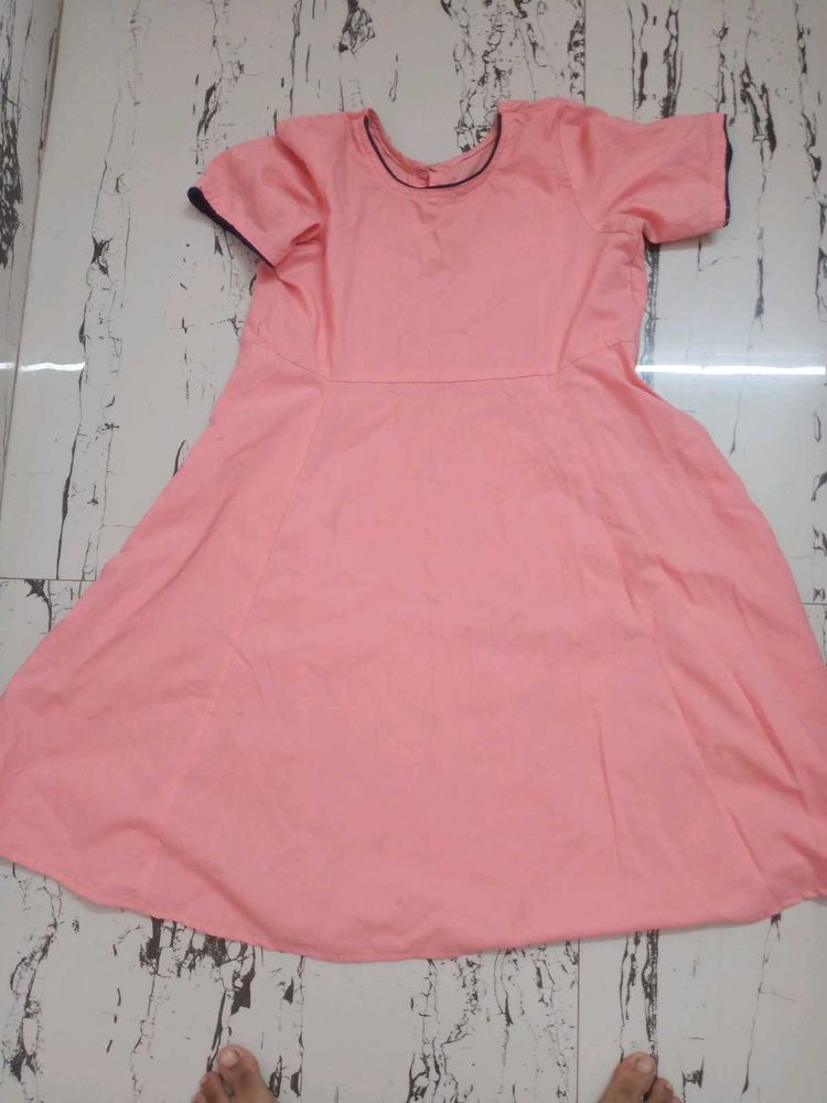 Beautiful Cotton Pink Frock
