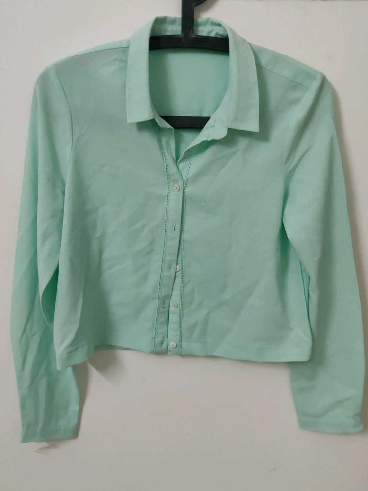 Mint Crop Shirt
