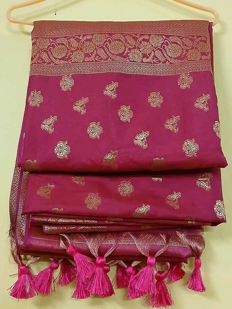 Elegant Pink Banarasi Saree