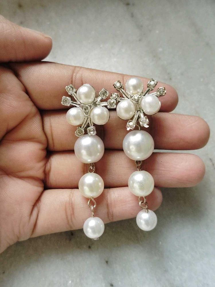 Pearl Drop Earrings+stone earrings+studs+Ring