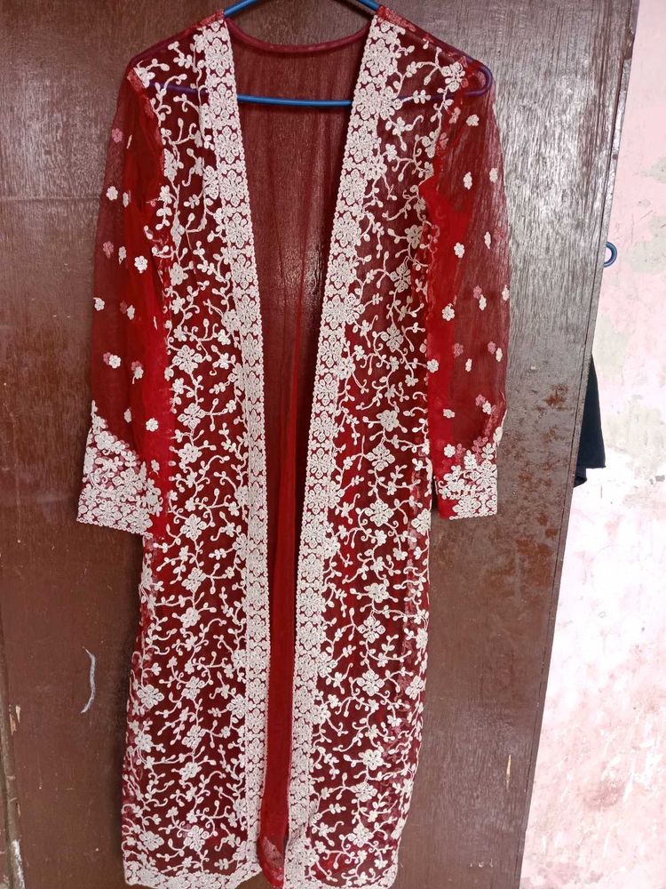 Red Dress With Shrug ❤️