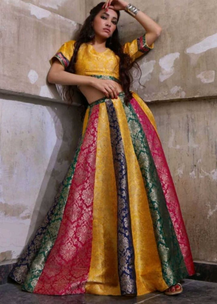 Lehenga Choli Without Dupatta Blouse Unstitched