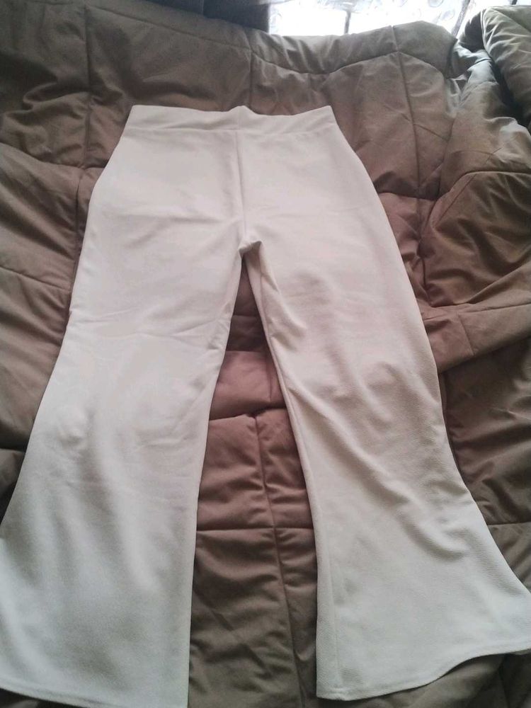 Flared White Pants (Free Delivery)