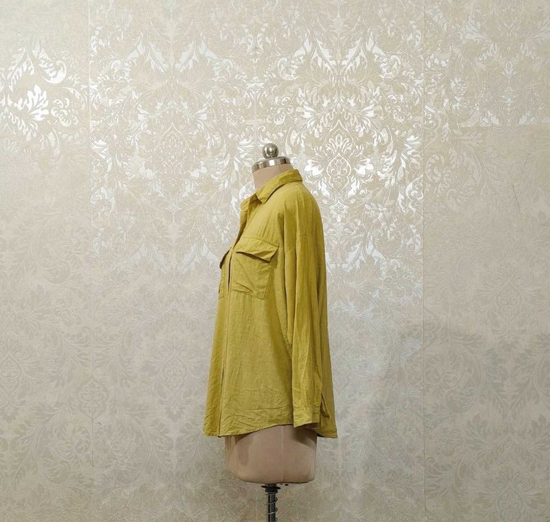 Olive Green Pocketed Shirt