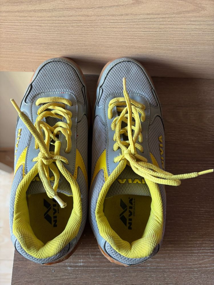 Nivia Grey Non Marking Sport Shoes