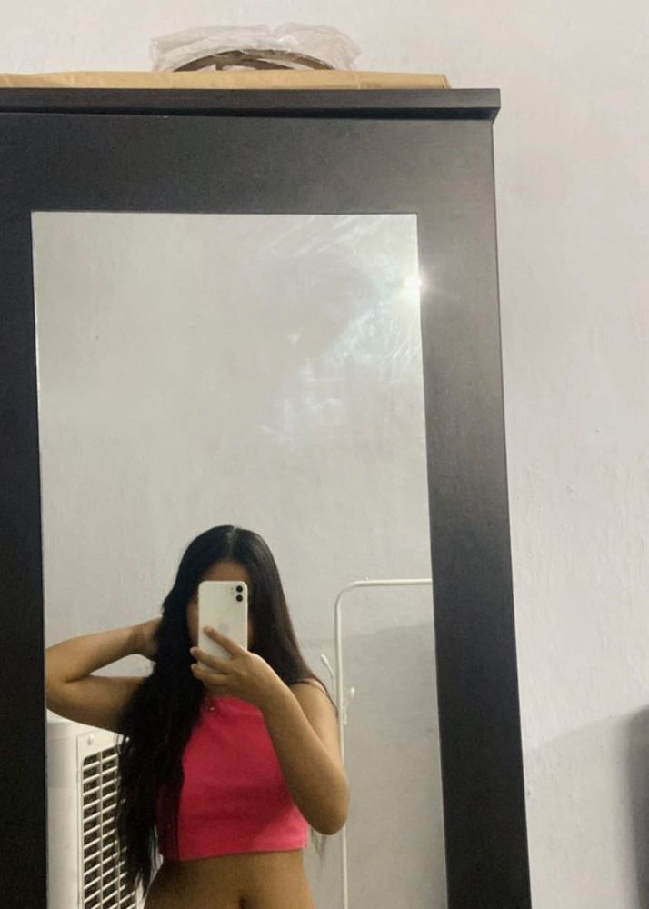 Pink Cropped Tank Top