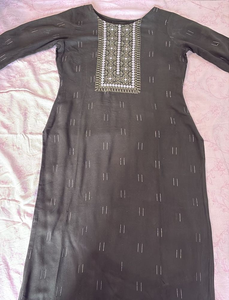 Striaght Kurta- Green Colour