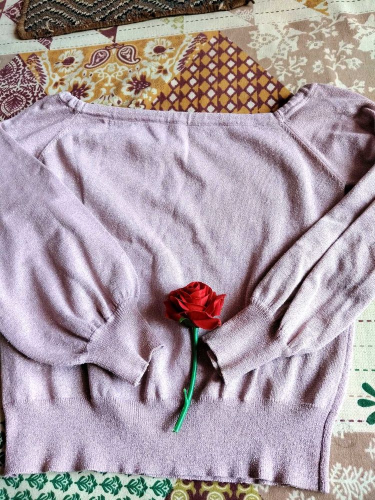 Sparkly Pink off solder top