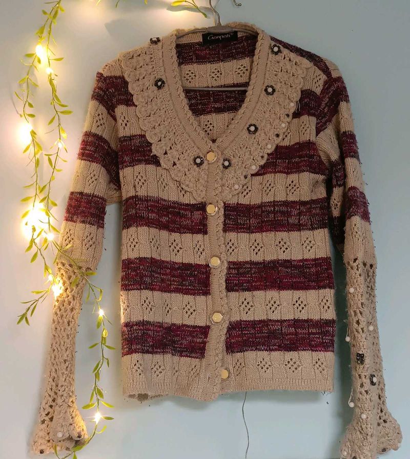 Striped Knit Cardigan