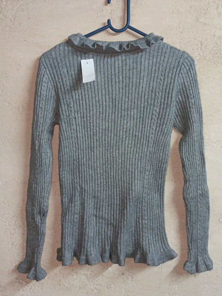 Sweater Ribbed Grey
